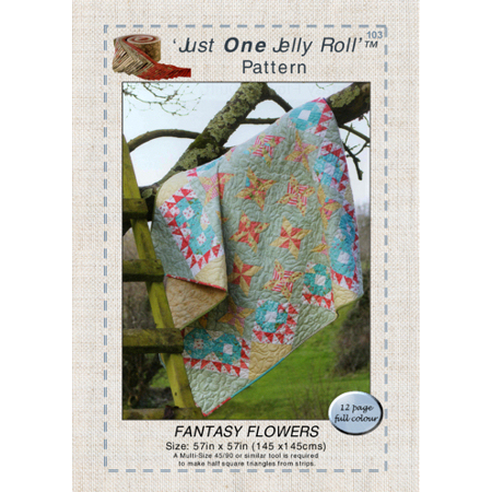 Fantasy Flowers pattern for a Jelly Roll